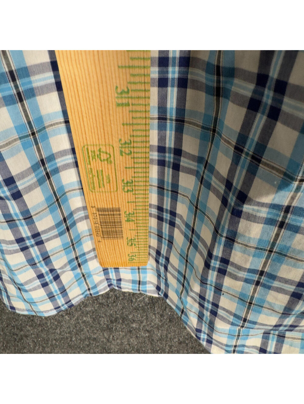 Harbor Bay Shirt Men 6XL Big Blue Plaid Button Up Collared Short Sleeve Pockets - Picture 4 of 7